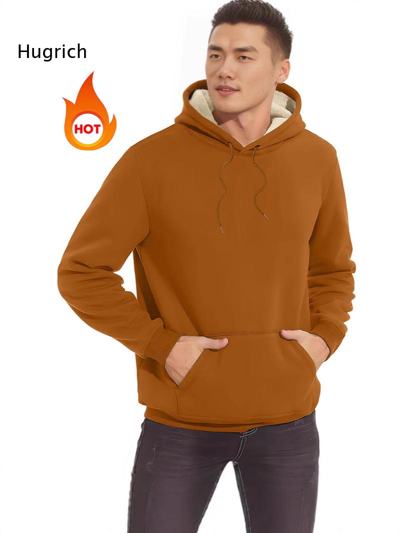 Sherpa Hoodie Fleece - Sudadera con Capucha para Hombre, Forro