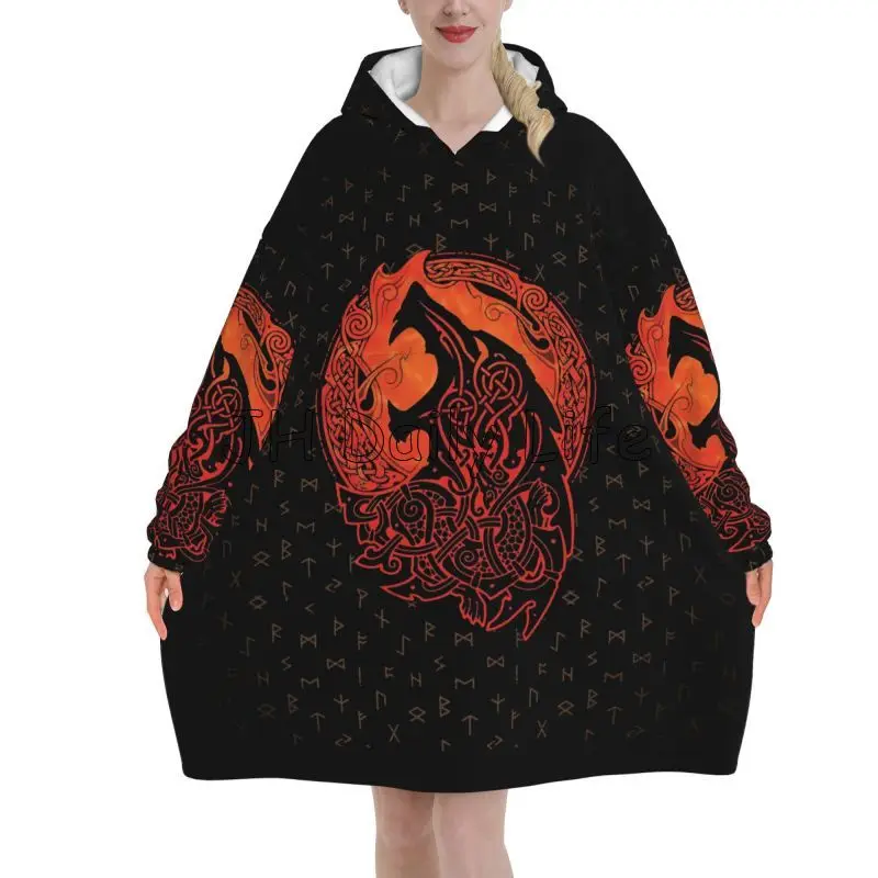 Sherpa Hoodie Fleece - Manta con capucha portátil con nudo