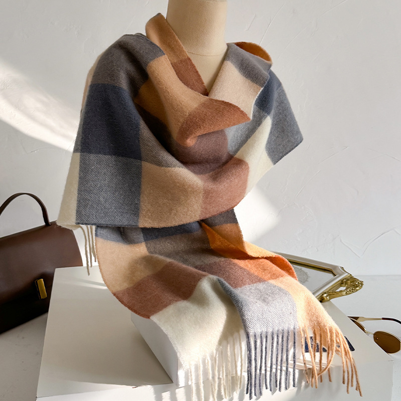 Bufanda a cuadros 100% lana pa - Wool Scarf Men reseña y precio